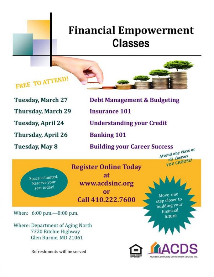 Financial Empowerment Spring Classes 2018
