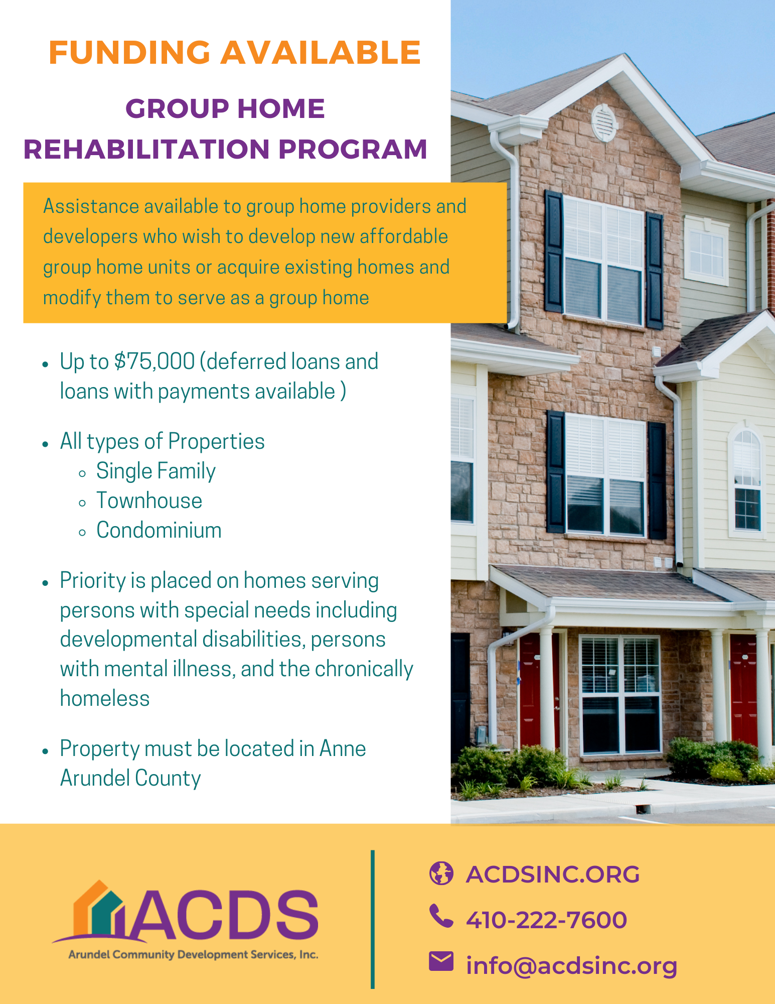 Funding Available for Group Home Rehabilitation Program
