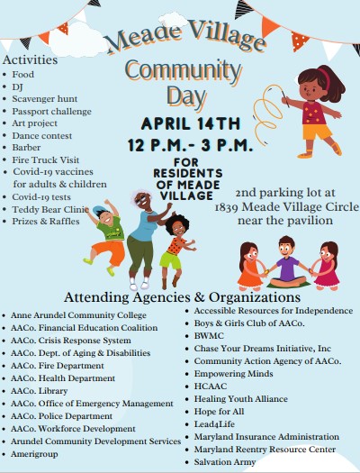 Meade Village Community Day Flyer