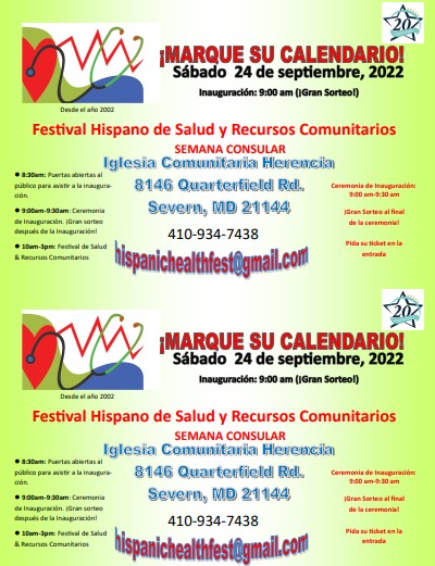 Hispanic Health Festival Flyer