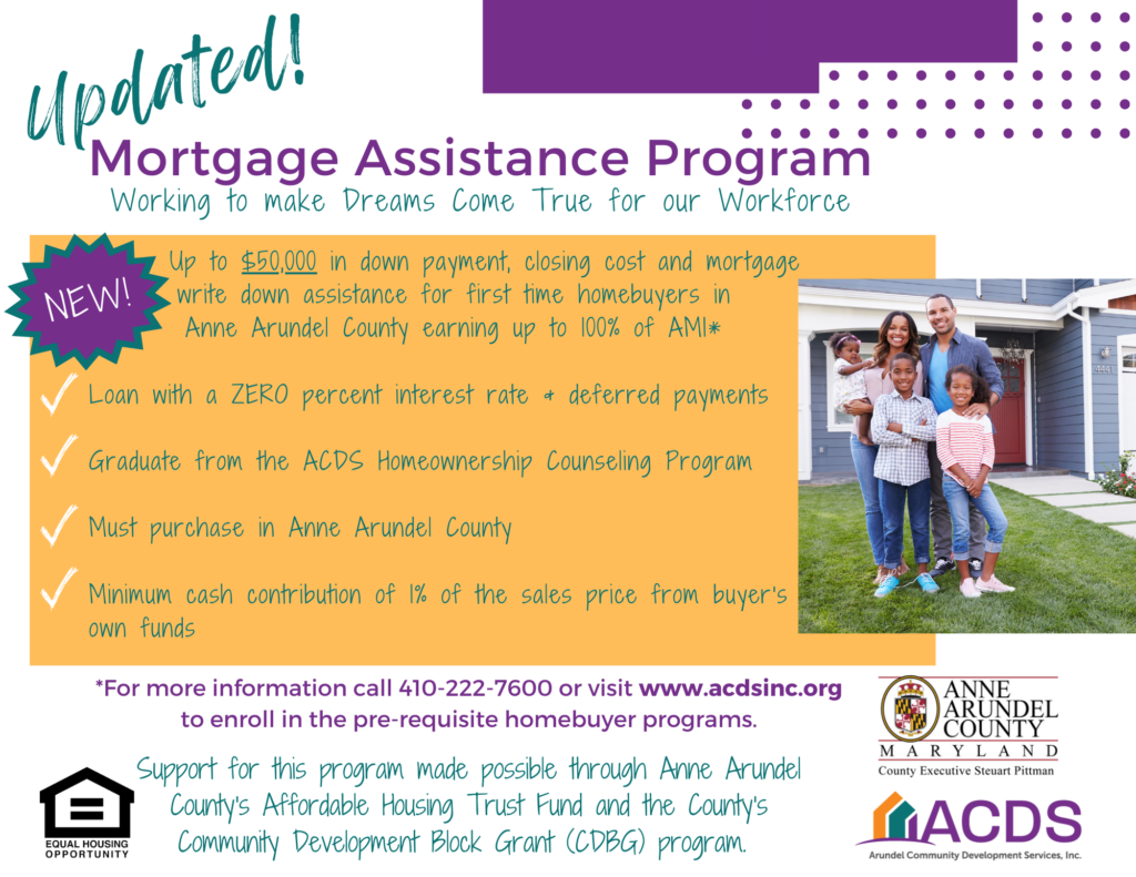 Mortgage Assistance Program has increased maximum assistance amount to $50,000 and raised income limits to make more households eligible.