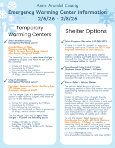 A blue and white flyer titled 